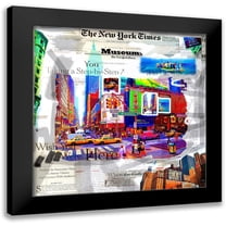 MN.FF 12x12 Black Modern Framed Museum Art Print Titled - We re Here