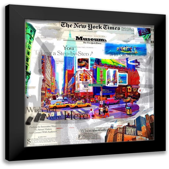 MN.FF 12x12 Black Modern Framed Museum Art Print Titled - We re Here