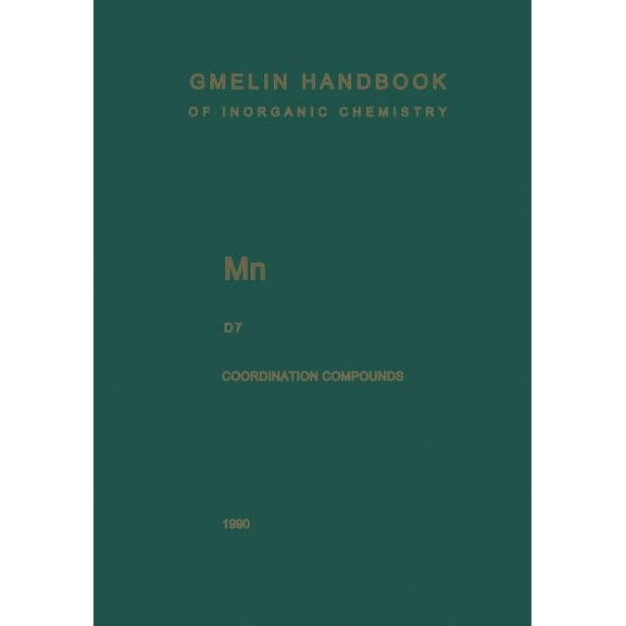 MN Manganese: Coordination Compounds 7, (Paperback)