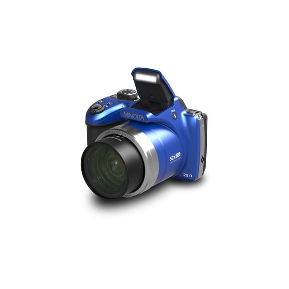 Minolta MN52Z 20MP 4K Ultra HD Bridge Camera with 52x Optical Zoom - Blue