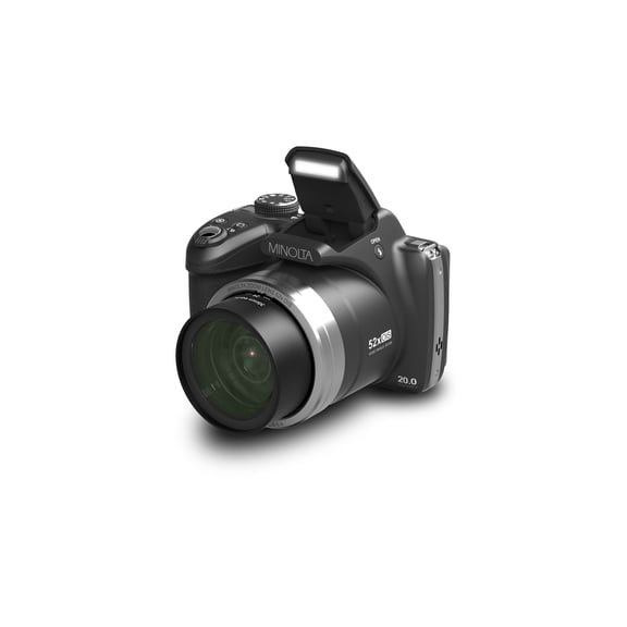 Minolta MN52Z Dimage 20MP 4K Digital Camera | 52x Optical Zoom (24-1248mm), Optical Image Stabilization, Manual Controls | Black