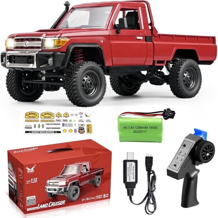 AOBAIWO MN82 RC Crawler RC CAR 4x4 2.4GHz 4WD Off-Road Pick-up Truck RTR with 3 Upgraded 1200mah Battery