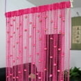 MNBFYX Rose Thread Door Curtain New Rose Beaded Curtains at The Door