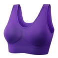 thumbnail image 1 of MNCEKFOD Bras for Women No Underwire Large Size Underwear No Steel Ring Thin Style Bra Sports Yoga Underwear Fixed No Binding Dark Purple M, 1 of 3
