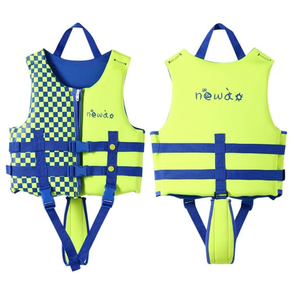 MNCEKFOD Buoyancy Life Jacket with Dual Adjustable Safety Straps for Pool Beach and Boating Blue 13-18 Y