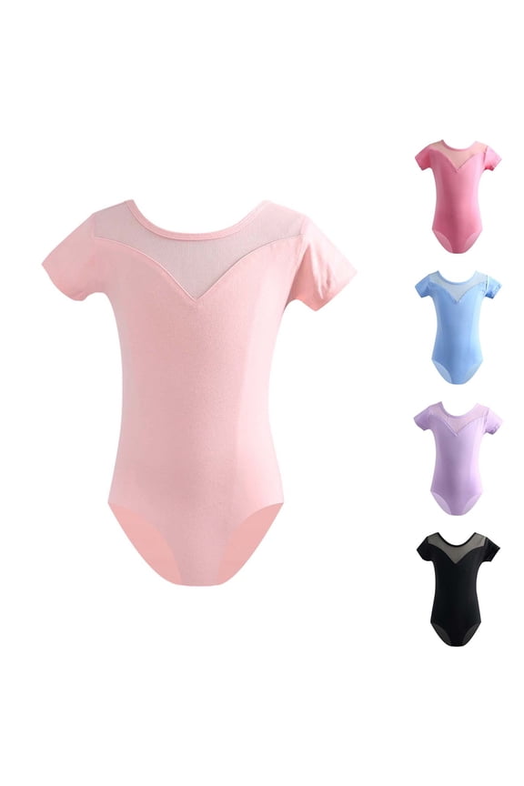 Cute Dresses For Baby Girl Spring Summer Short Sleeve Ballet Training Dance Dress Soft Elastic Fabric Standard Dance Style For Daily Practice And Performance Girl Sundress Black