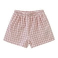 thumbnail image 1 of MNCEKFOD Girls Pants Plaid Athletic Shorts Elasticated Waist Lightweight Summer Casual Relaxed&nbsp;Fit Chilid Pants Pink 3-4 T, 1 of 4