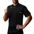 thumbnail image 1 of MNCEKFOD Men Shirts Catering Chef Tops Short Sleeve Chef Workwear Cardigan Shirt Leisure Mens Tops Black XXXXL, 1 of 4