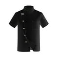 thumbnail image 1 of MNCEKFOD Men Shirts Unisex Hotel Chefs Work Shirts With Short Sleeves Breathable Relaxed Fit Mens Tops Black L, 1 of 2