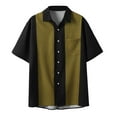 thumbnail image 1 of MNCEKFOD Mens Shirt Casual Color Block Printed Shirt Short Sleeve Button Down with Pocket Classic Fit Mens Tee Shirt Green M, 1 of 6