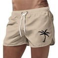 thumbnail image 1 of MNCEKFOD Mens Swim Trunks Quick Dry Shorts Elastic Drawstring Waist With Trendy Coconut Tree Printed Bathing Suits Khaki XL, 1 of 4