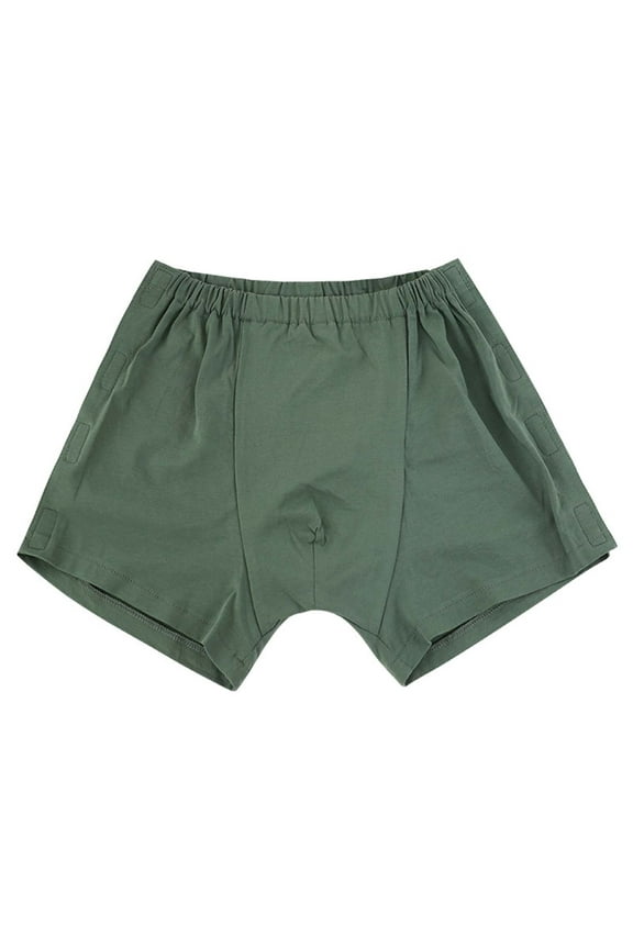 Mens Underwear Fracture Postoperative Rehabilitation Care Shorts for BedriddenParalyzed Patients Dark Green XXXL
