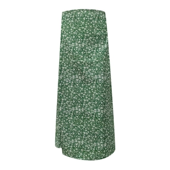 MNCEKFOD Skirts for Women Summer 2025 Bohemian Maxi Skirt Skirt Floral Printed Flowy Elastic Waist A Line Classic Fit Skirt Green XXL