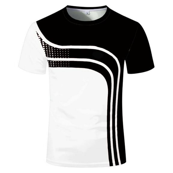 MNCEKFOD Summer T Shirts for Men 2025 Color Block Casual Tshirts Crew Neck Short Sleeve Breathable Classic Fit Mens Tee Shirt White XXXL