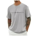 thumbnail image 1 of MNCEKFOD Summer T Shirts for Men 2025 Oversized Tshirts Crew Neck Short Sleeve Tshirts With City Print Relaxed Fit Mens Tops Light Gray XS, 1 of 3