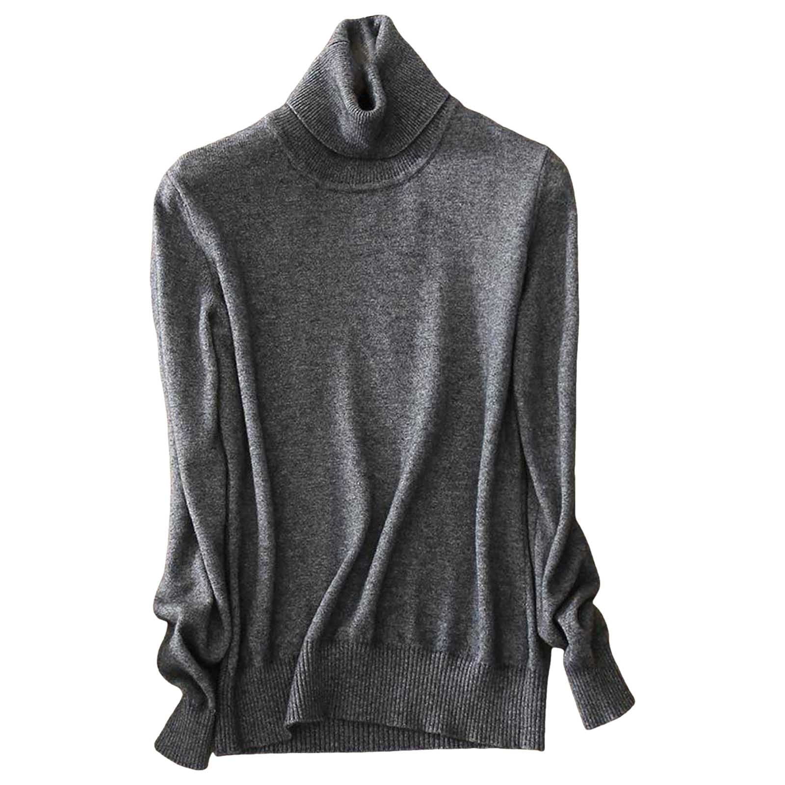 Solid Color Turtleneck Knitting Sweater