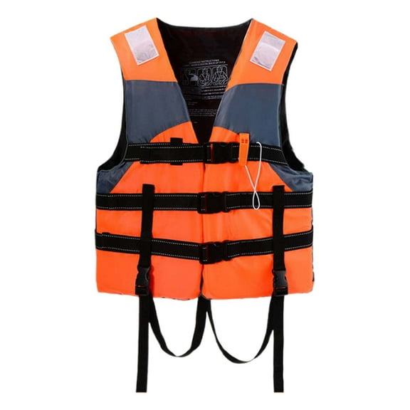 MNCEKFOD Swim Vest for Adults Kayaking Vest High Buoyancy Swimming Vest Adjustable Jacket Swimming Fishing Water Sports Surfing Orange One Size