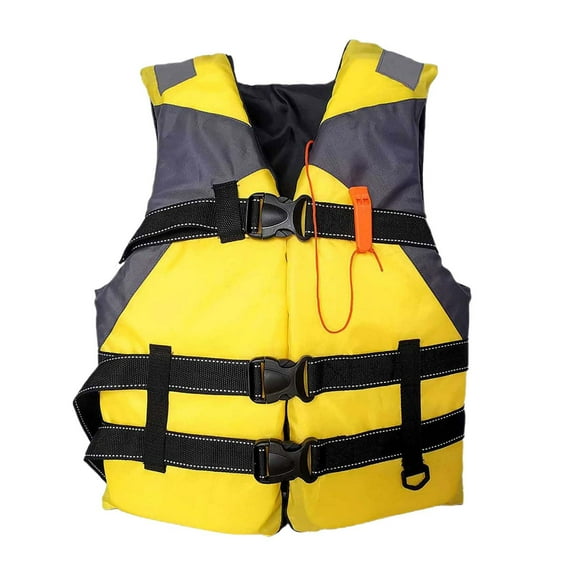 MNCEKFOD Swim Vest for Adults Lightweight and Breathable Summer Rock Fishing and Sea Fishing Vest Belt Style Portable Life Jacket Yellow S