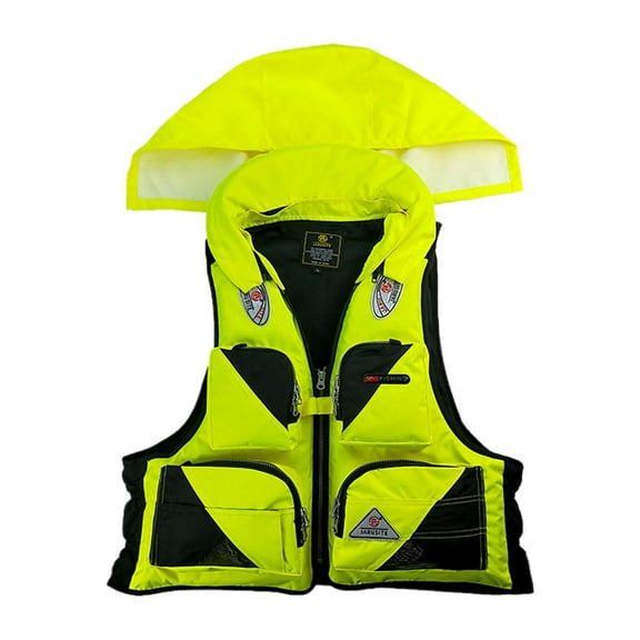 MNCEKFOD Swim Vest for Adults Sea Fishing Life Jacket Pocket Function Detachable Surf Swimming Rock Fishing Buoyancy Vest Vest Yellow XL