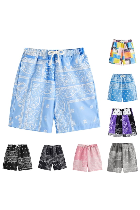 Toddler Kids Paisley Print Casual Shorts Summer For Boys And Girls Daily Wear Kids Pants