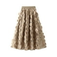 thumbnail image 1 of MNCEKFOD Women's Skirts Summer 2025 New Black Polka Dot Elegant Skirt High Waisted Cocktail Party Wedding Flared A Line Comfy Skirt Khaki One Size, 1 of 3