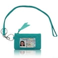 thumbnail image 1 of MNF Collections Lanyard with Wallet for Women - Zip ID Case with Lanyard for Cash, Cards, Coin - Durable Card Holder Keychain with Zippers - Quillted Cotton Jade, 1 of 7