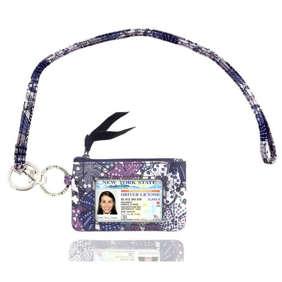 MNF Collections Lanyard with wallet - Zip ID Case with Lanyard - lanyard with id holder for Cash, Cards, Coin - Durable card holder keychain with Zippers - Cotton (Winter 2022 Prints) Passion