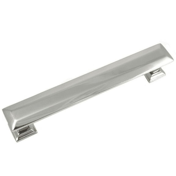 MNG 83714 5" Pull with Back Plate - Poise - Polished Nickel