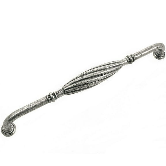 MNG 84264 8" Pull - French Twist - Distressed Pewter