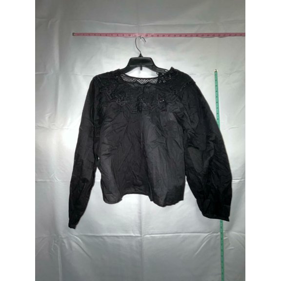 MNG Black Lace Blouse Size Small
