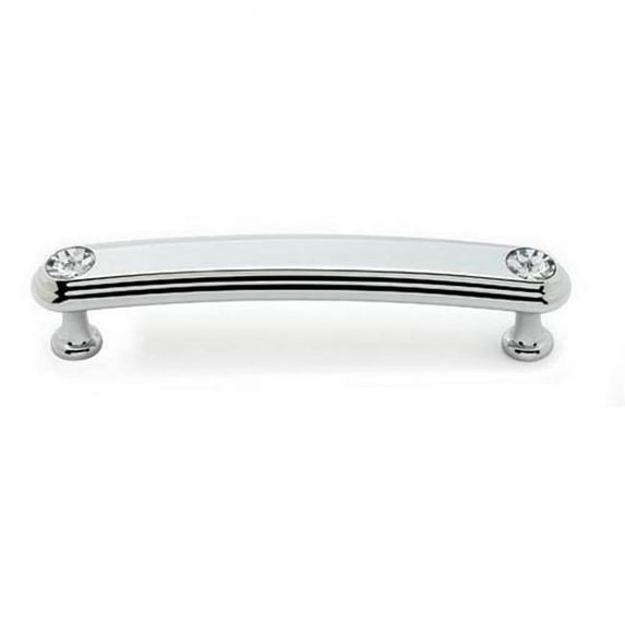 MNG Hardware 18326 128 mm Bellagio Pull, Polished Chrome & Cyrstal