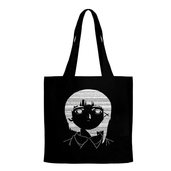 MNHFKGP Anime Serial Experiments Lain 3D Print Shopping Bags Reusable Shoulder Casual Shopper Bags