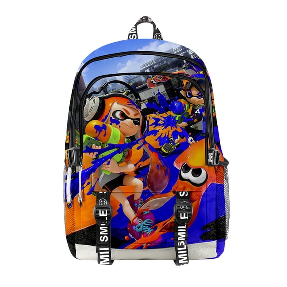 MNHFKGP New Game Splatoon 3D Print Fashion Casual School Bags Cosplay Backpack Kawaii Teenagers Bookbag