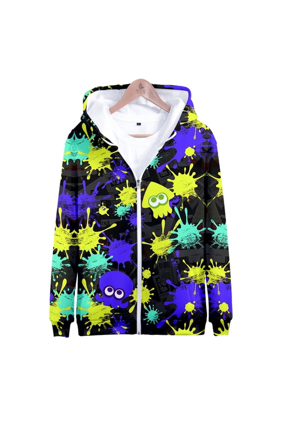 Splatoon 3D Merch Harajuku Zipper hoodie Women/Men Zipper hoodie Sweatshirt