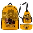 thumbnail image 1 of MNHFKGP The Boondocks 3D print Oxford Cloth Shoulder Backpack Multi Zipper 3 Pieces Sets PackStudent Bag, 1 of 2