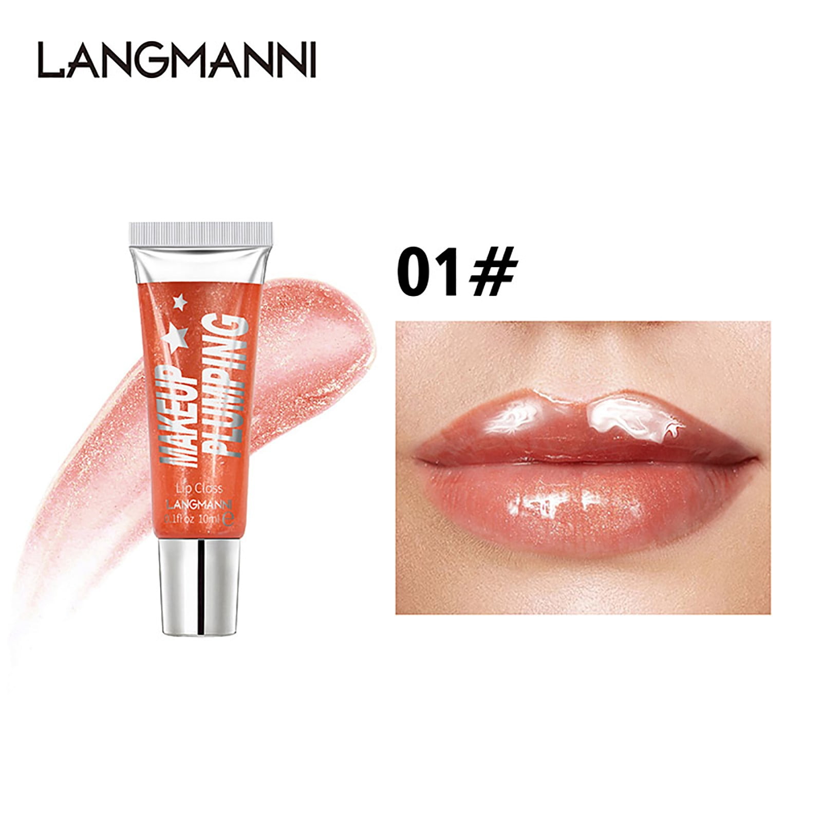 MNIYUEA Lip Gloss Langmanni Clear Lip Balm Moisturizing Soft Lip Balm