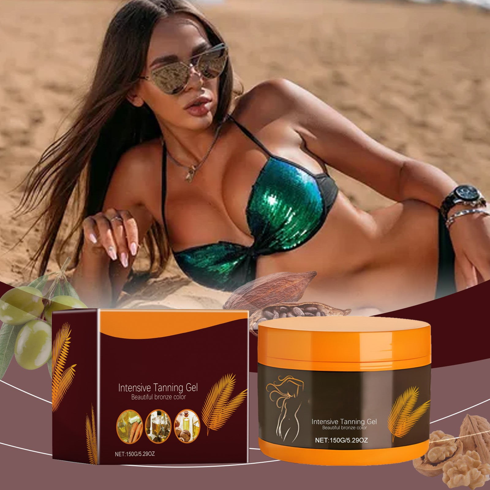 MNIYUEA Tanning Gel Accelerator Sunbed Gel Achieve Natural Tan Skin