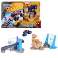 thumbnail image 1 of Monster Jam Spiderman Sandman City Battle Playset, 1:64 Scale Monster Truck Toys, for Ages 3 and up, 1 of 7