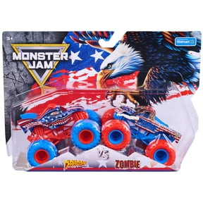 Monster Jam, Zombie Vs. Dragon Die-Cast 1:64 Scale Monster Trucks, Boys and Girls Ages 3 and up