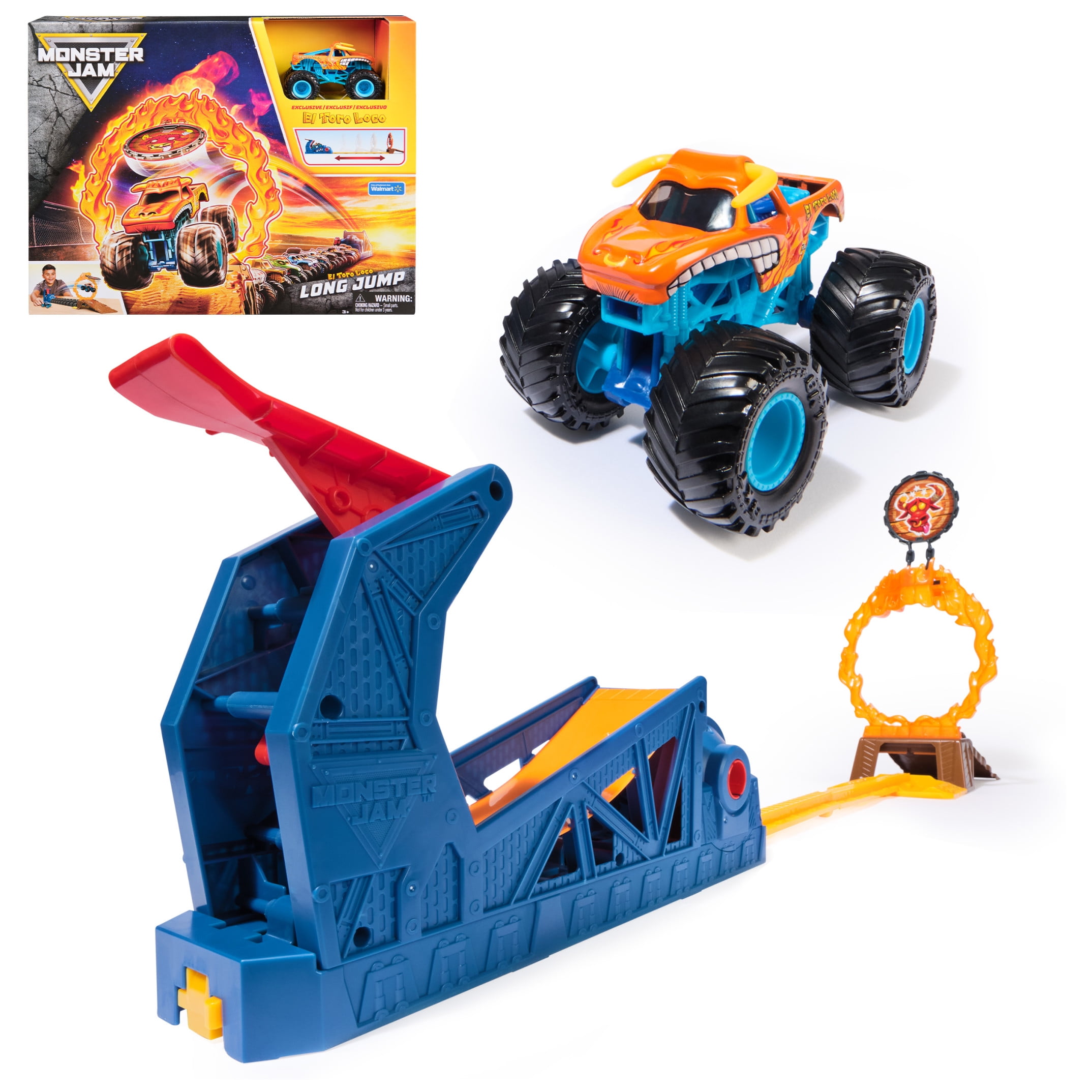 Monster Jam El Toro Loco Long Jump Playset with Exclusive Monster Truck (Walmart Exclusive)