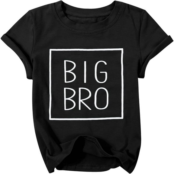 MNLYBABY Big Brother Shirt Toddler Baby Boy Promoted to Big Brother Announcement Tshirt Infant Short Sleeve Clothes
