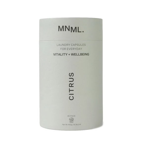 MNML Vitality + Wellbeing Citrus 3-in-1 Laundry Capsules 30 pack