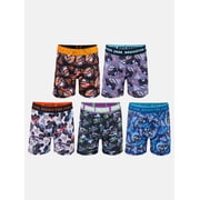 Monster Jam Boys Character Underwear Athletic Boxer Briefs, Size XS-XL, 5 Pack