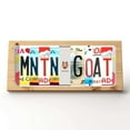 MNTN♑GOAT Capricorn Themed Custom Pine Plaque Sign and License Plate