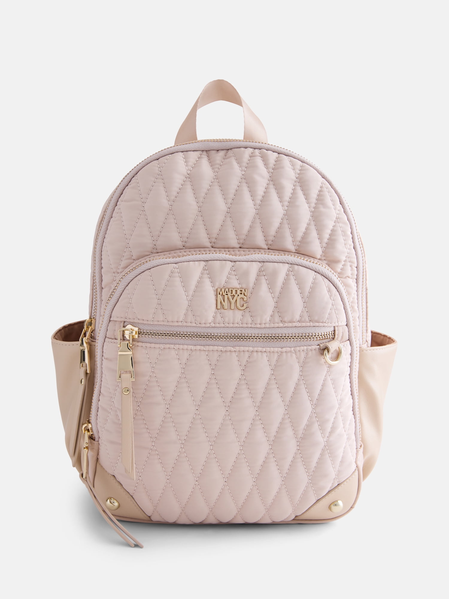 Madden NYC Women's Quilted Mini Backpack, Khaki