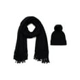 thumbnail image 1 of Madden NYC Women's Embellished Beanie Hat and Scarf Gift Set, 2-Piece, Black, 1 of 3