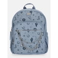 thumbnail image 1 of MNYC Women's Chain Pocket Dome Backpack Western Denim, 1 of 5