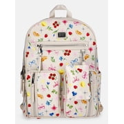 MNYC Women's Double Pocket Dome Backpack Khaki Picnic