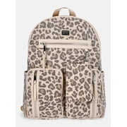 Madden NYC Women's Double Pocket Dome Backpack Leopard