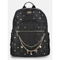 thumbnail image 1 of MNYC Women's Chain Pocket Dome Backpack Black Metallic, 1 of 5